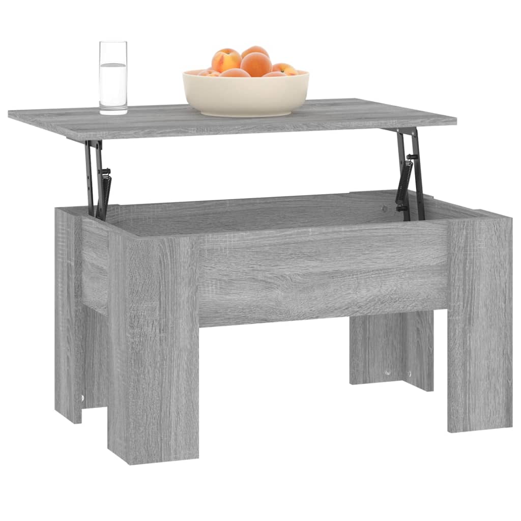 Salongbord grå sonoma 79x49x41 cm konstruert tre