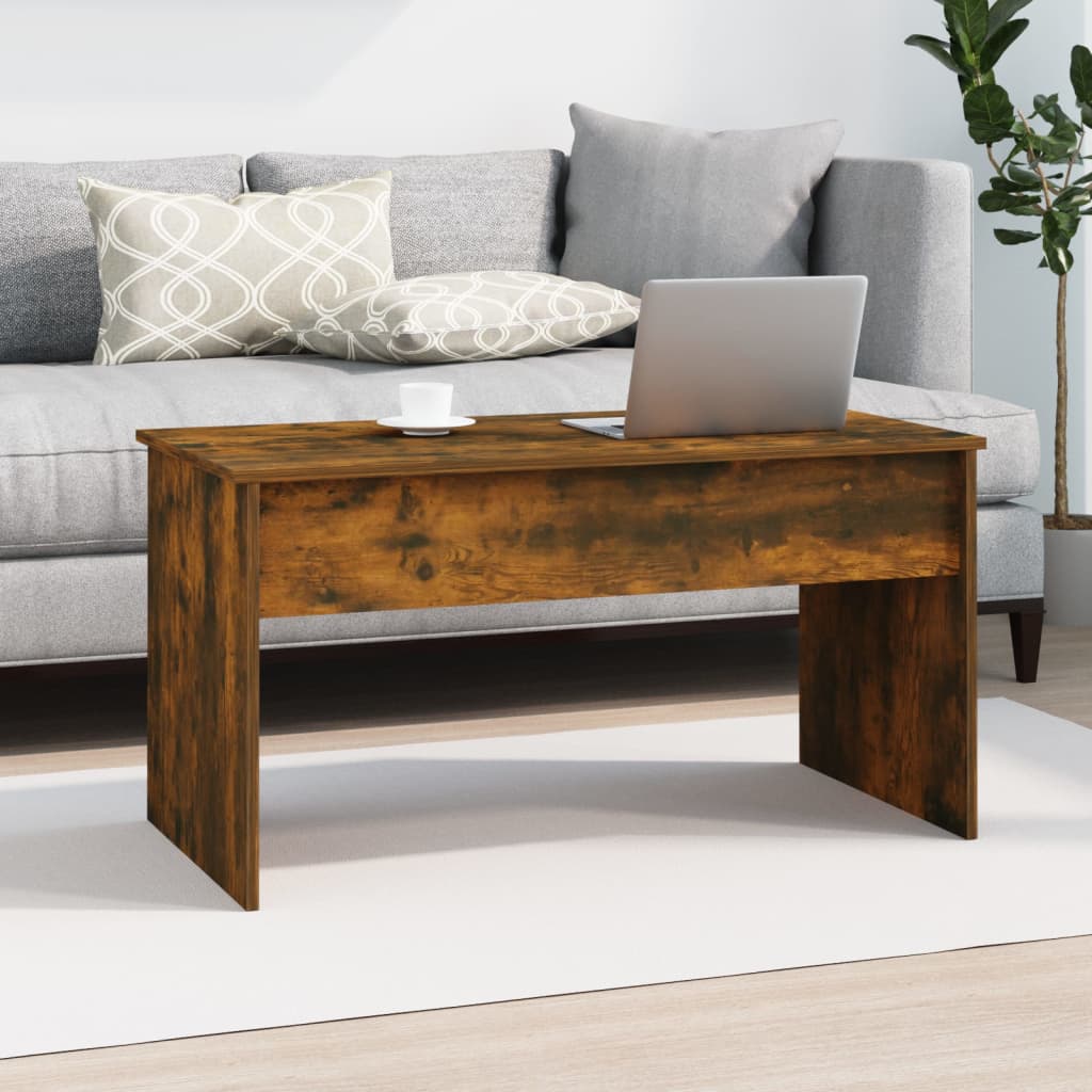 Salongbord røkt eik 102x50,5x52,5 cm konstruert tre