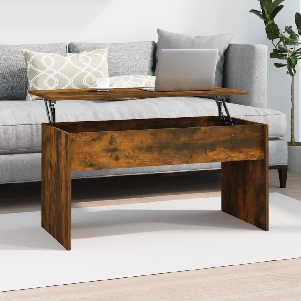 Salongbord røkt eik 102x50,5x52,5 cm konstruert tre