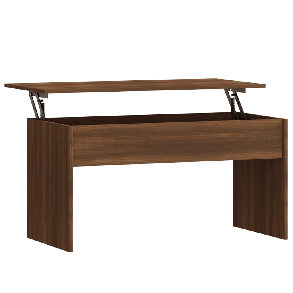 Salongbord brun eik 102x50,5x52,5 cm konstruert tre