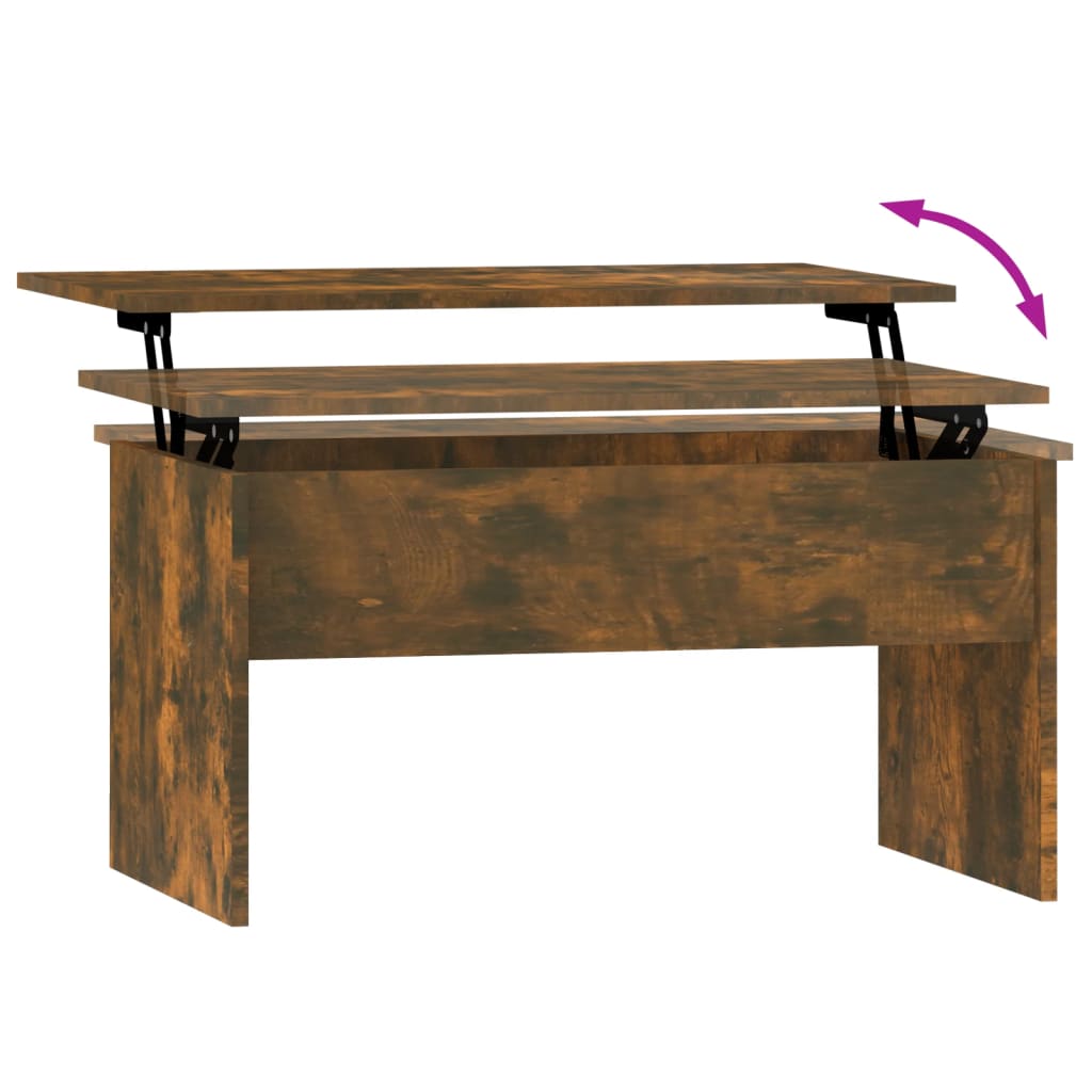 Salongbord røkt eik 80x50,5x41,5 cm konstruert tre