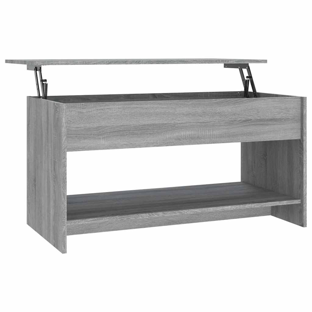 Salongbord grå sonoma 102x50x52,5 cm konstruert tre