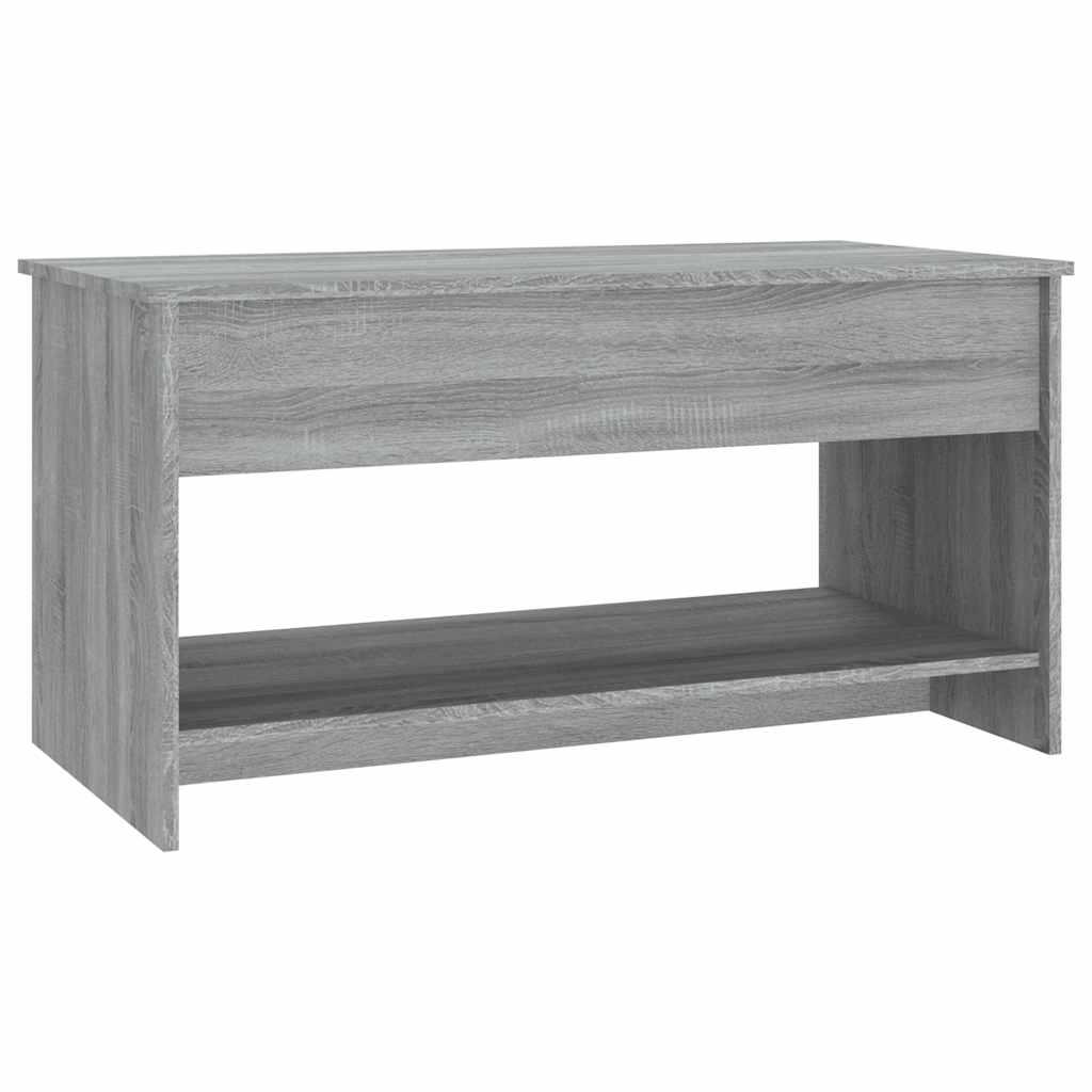 Salongbord grå sonoma 102x50x52,5 cm konstruert tre