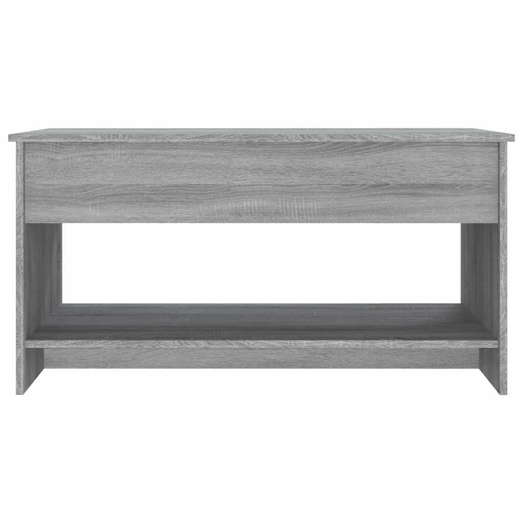 Salongbord grå sonoma 102x50x52,5 cm konstruert tre