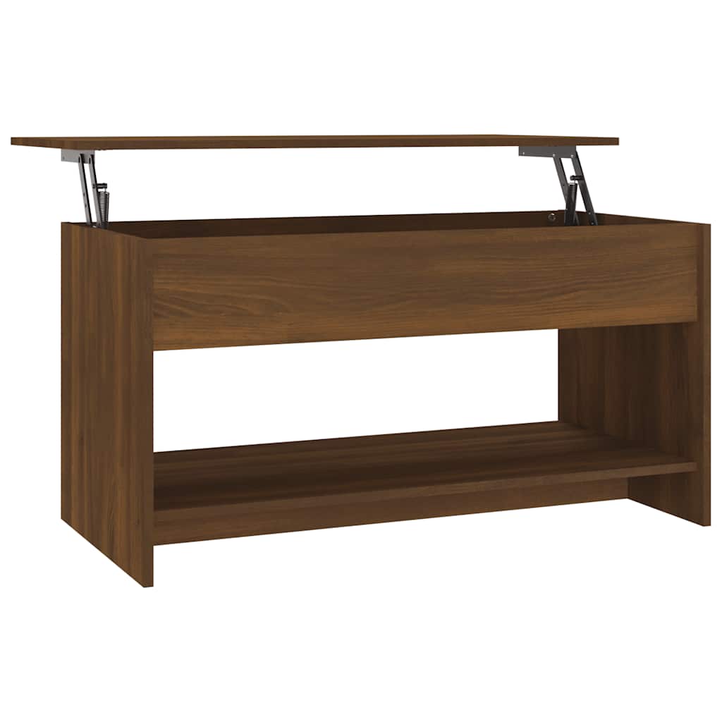 Salongbord brun eik 102x50x52,5 cm konstruert tre