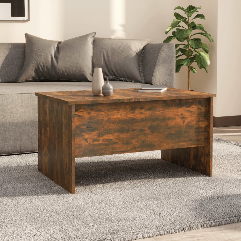 Salongbord røkt eik 80x50x42,5 cm konstruert tre