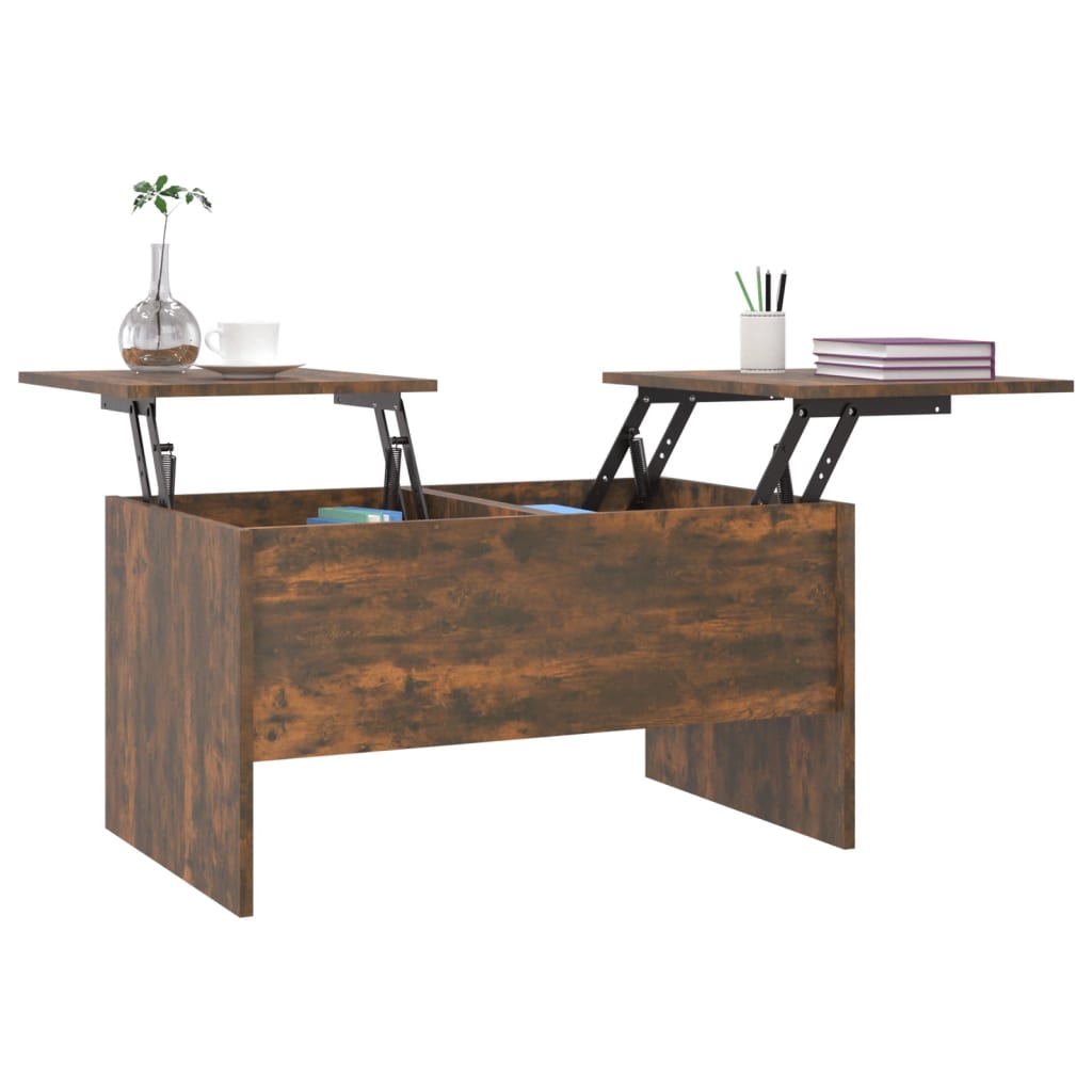 Salongbord røkt eik 80x50x42,5 cm konstruert tre