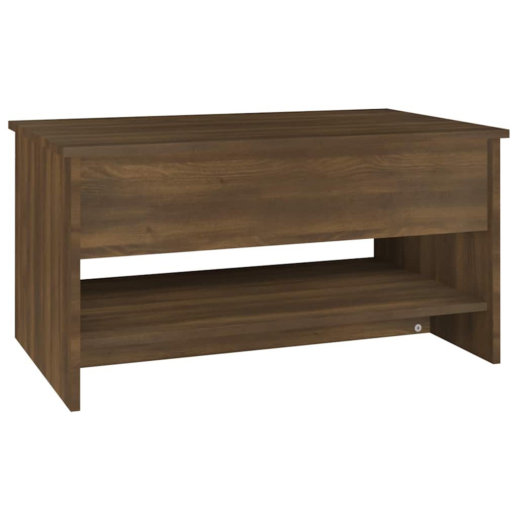 Salongbord brun eik 80x50x40 cm konstruert tre