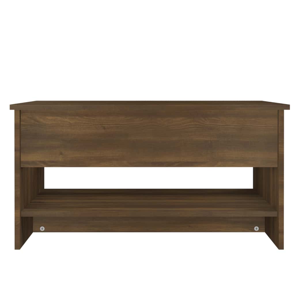 Salongbord brun eik 80x50x40 cm konstruert tre