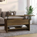 Salongbord brun eik 80x50x40 cm konstruert tre