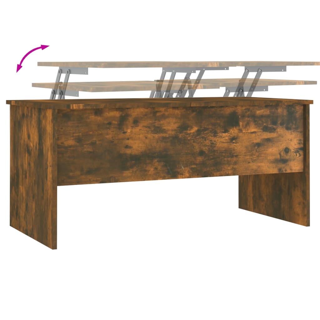 Salongbord røkt eik 102x50,5x46,5 cm konstruert tre