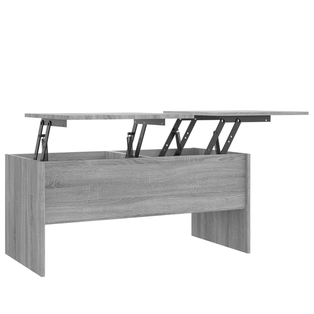 Salongbord grå sonoma 102x50,5x46,5 cm konstruert tre