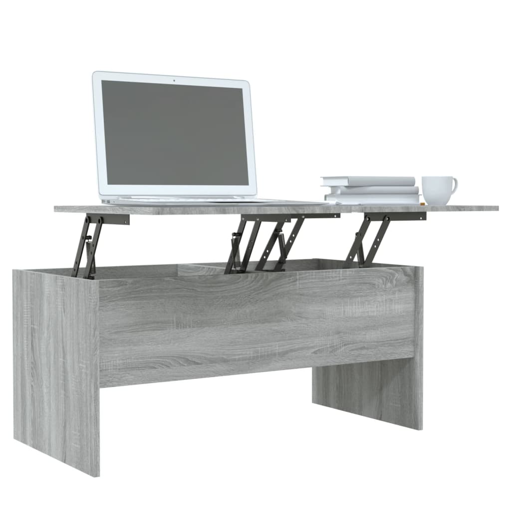 Salongbord grå sonoma 102x50,5x46,5 cm konstruert tre