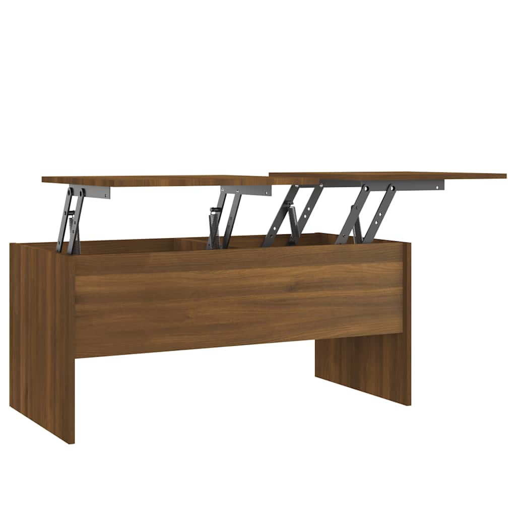 Salongbord brun eik 102x50,5x46,5 cm konstruert tre