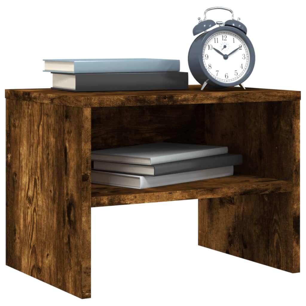 Nattbord 2 stk røkt eik 40x30x30 cm konstruert tre