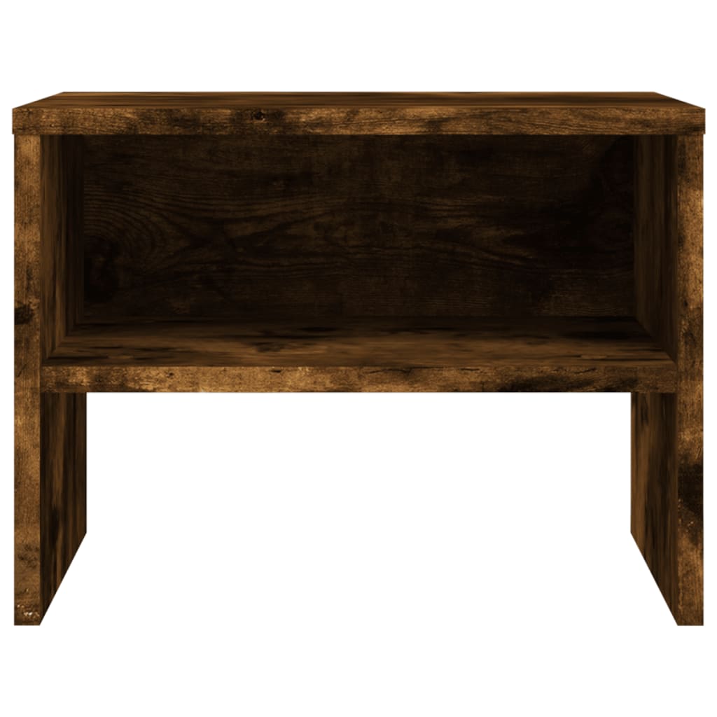 Nattbord 2 stk røkt eik 40x30x30 cm konstruert tre