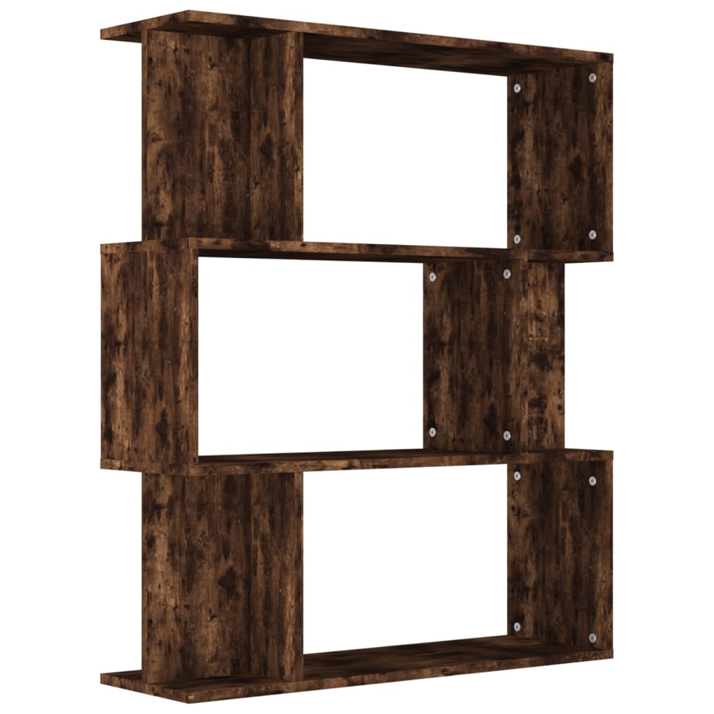 Bokhylle/romdeler røkt eik 80x24x96 cm konstruert tre