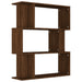 Bokhylle/romdeler brun eik 80x24x96 cm konstruert tre