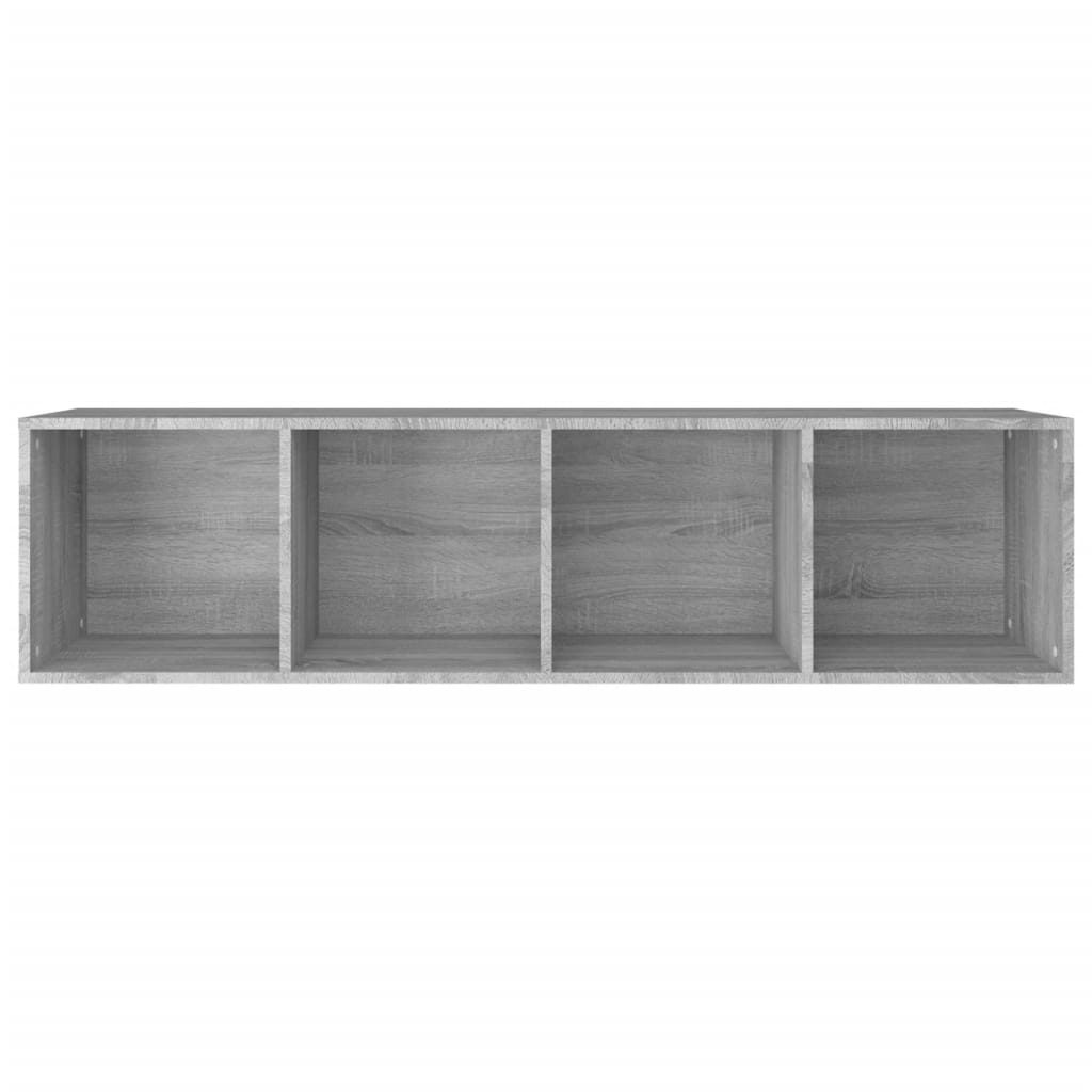 Bokhylle/TV-benk grå sonoma 36x30x143 cm konstruert tre