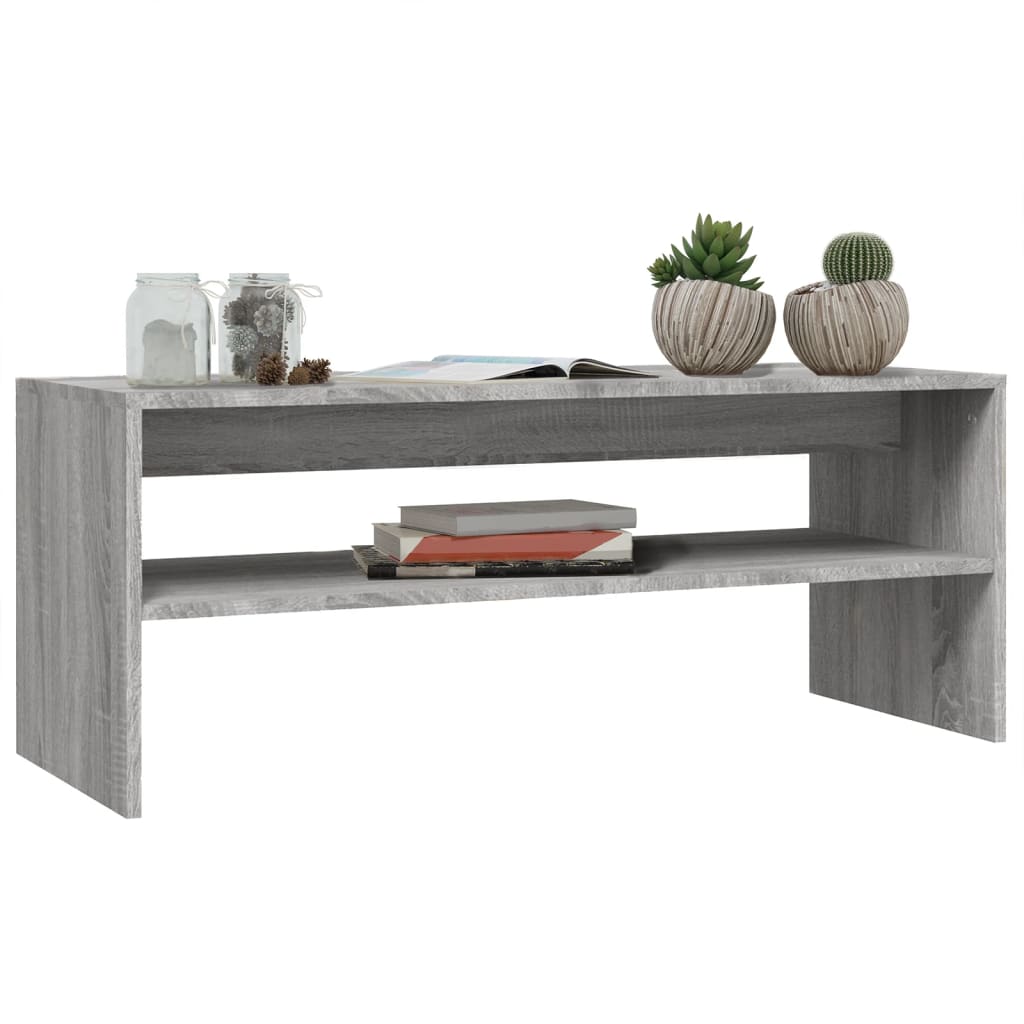 Salongbord grå sonoma 100x40x40 cm konstruert tre