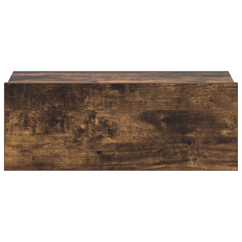Flytende nattbord røkt eik 40x30x15 cm konstruert tre vidaXL