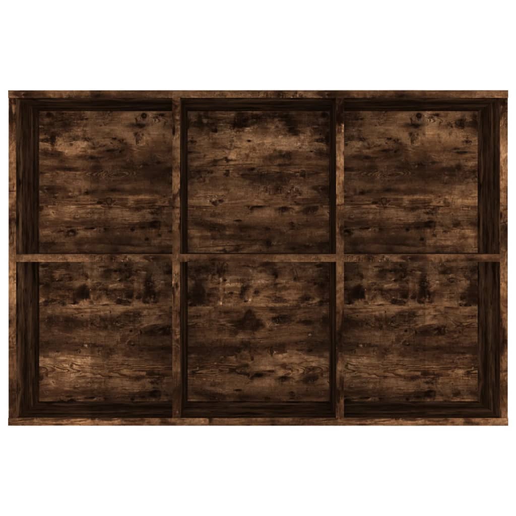 Bokhylle/skjenk røkt eik 66x30x98 cm konstruert tre