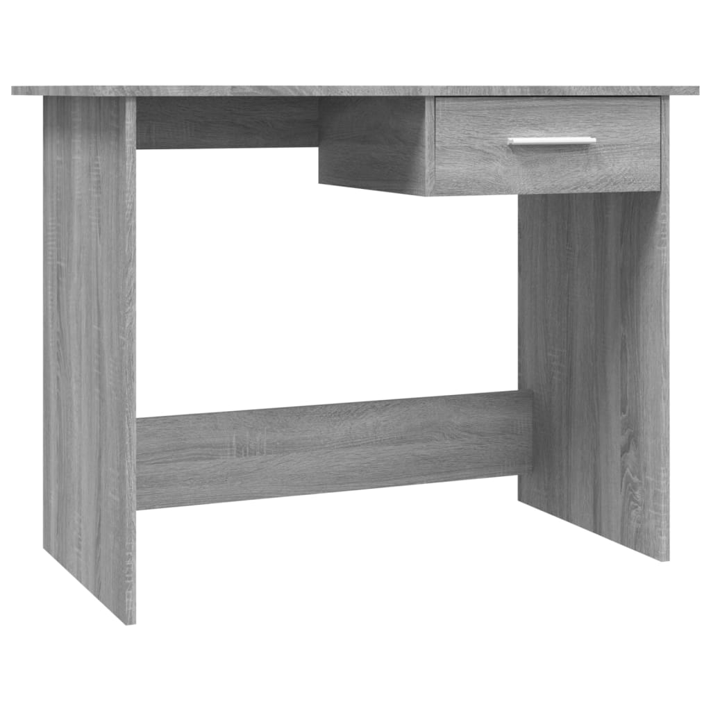 Skrivebord grå sonoma 100x50x76 cm konstruert tre