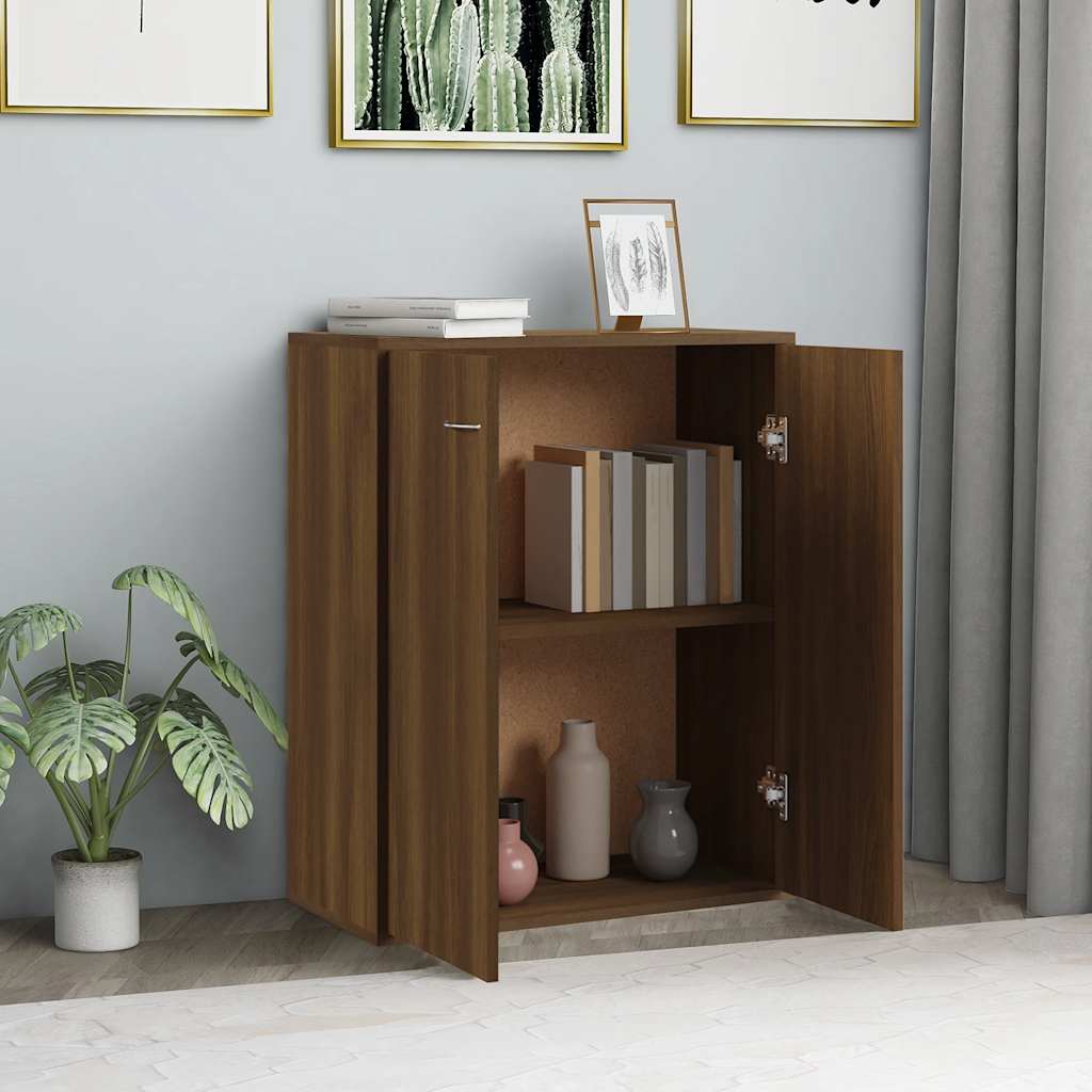 Skjenk brun eik 60x30x75 cm konstruert tre