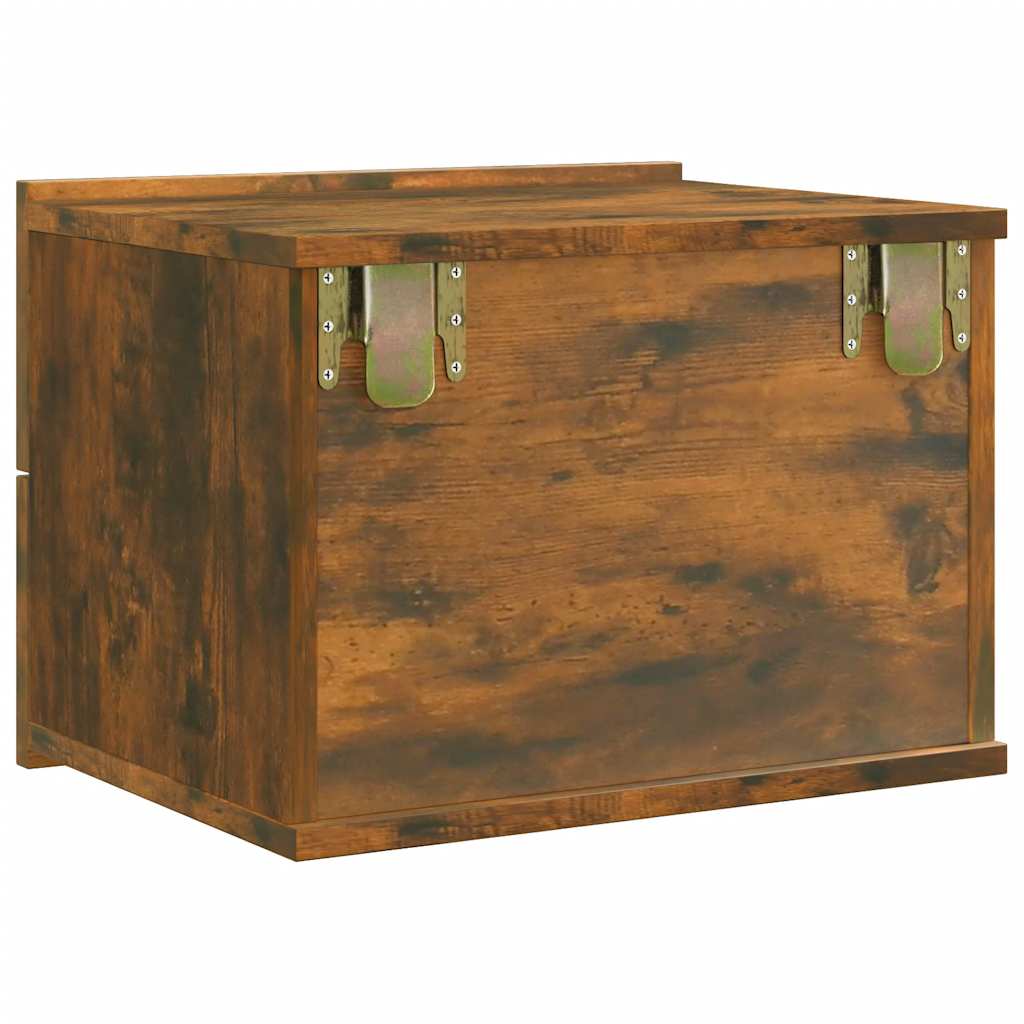 Nattbord røkt eik 40x30x30 cm konstruert tre