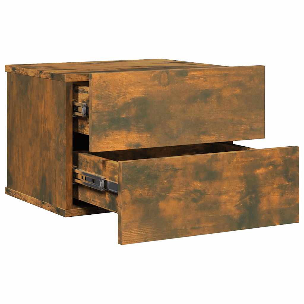 Nattbord røkt eik 40x30x30 cm konstruert tre