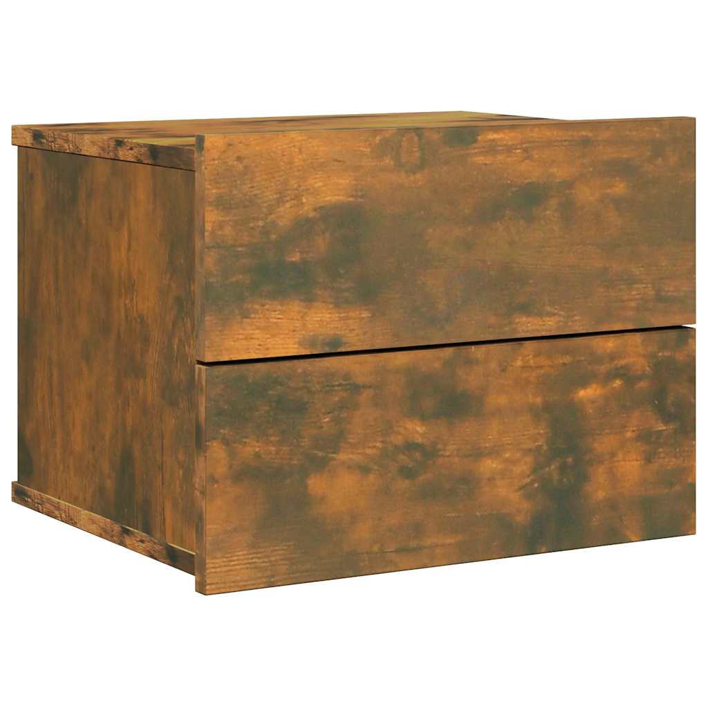 Nattbord 2 stk røkt eik 40x30x30 cm konstruert tre