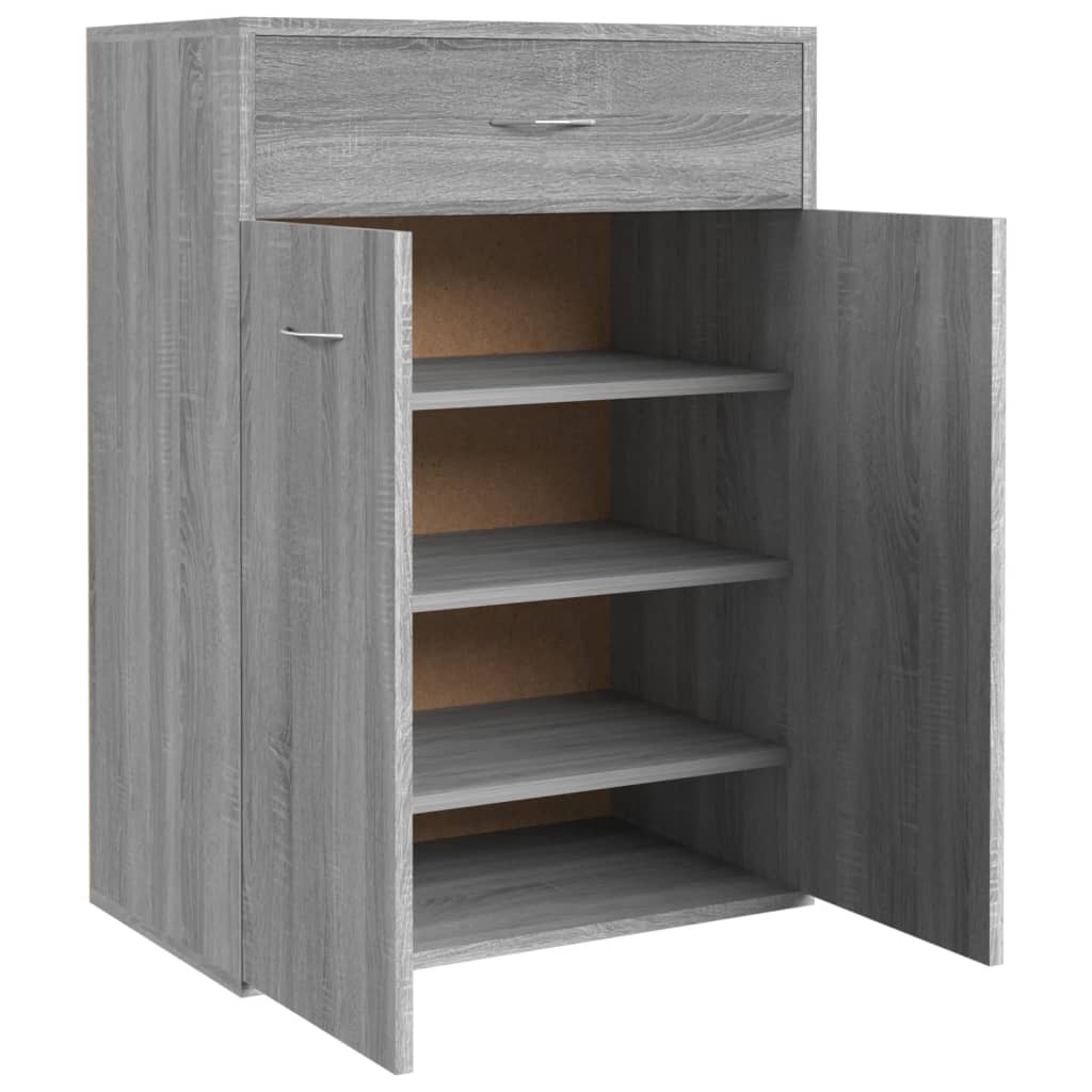 Skoskap grå sonoma 60x35x84 cm konstruert tre