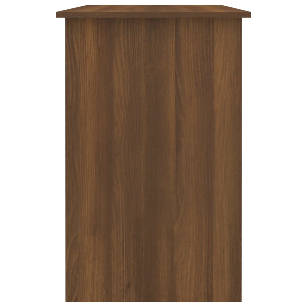 Skrivebord brun eik 100x50x76 cm konstruert tre