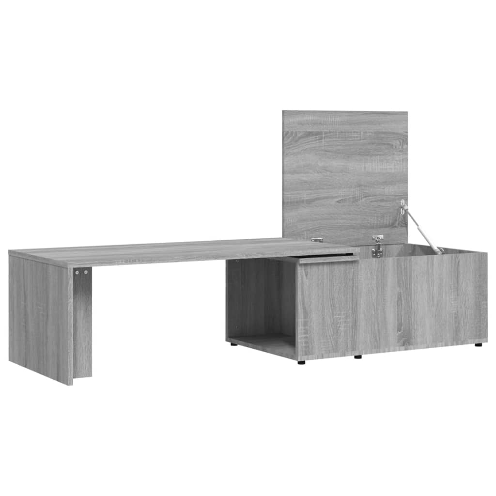 Salongbord grå sonoma 150x50x35 cm konstruert tre