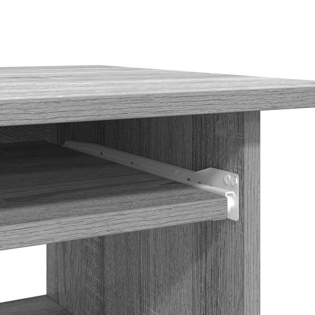 Skrivebord grå sonoma 80x45x74 cm konstruert tre