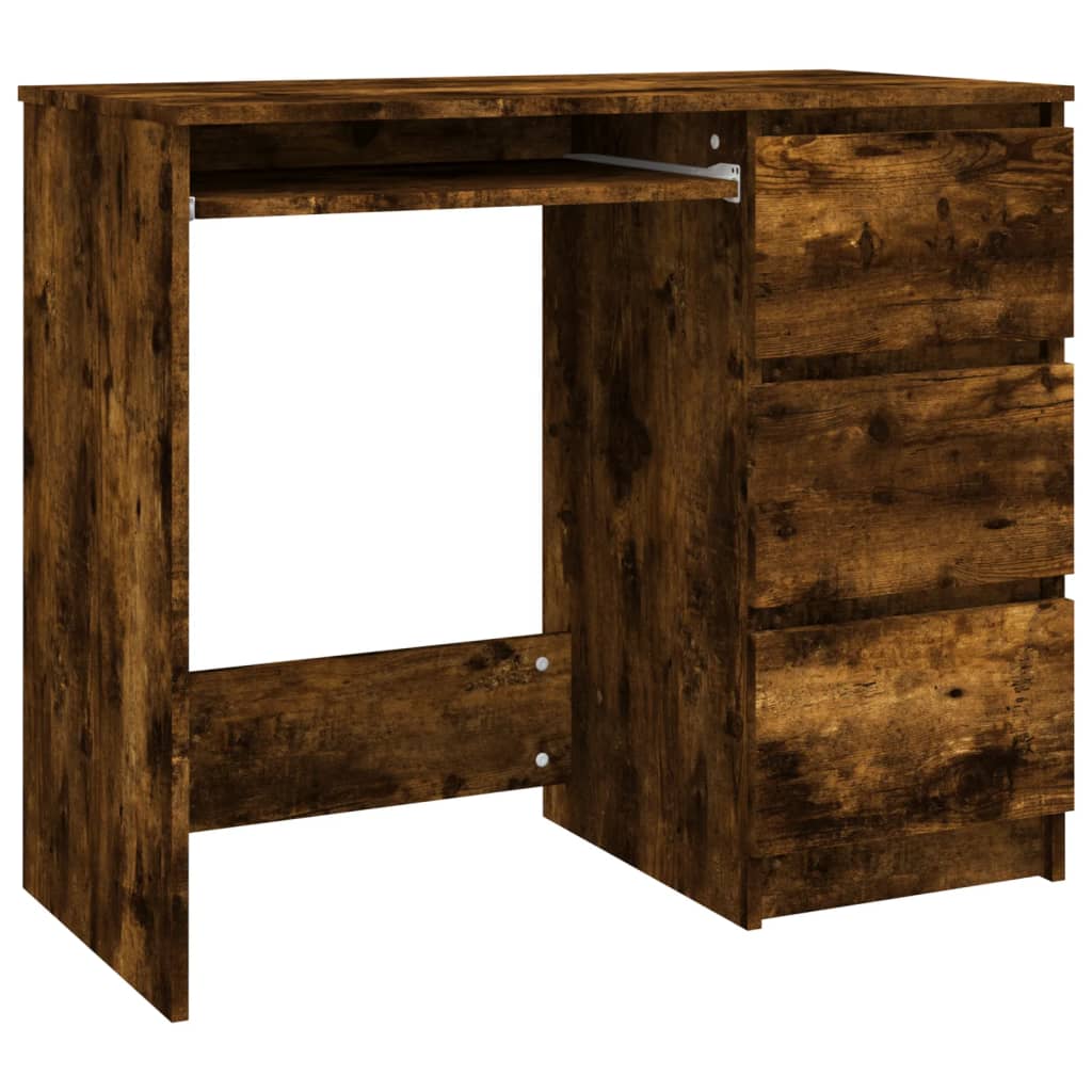 Skrivebord røkt eik 90x45x76 cm konstruert tre