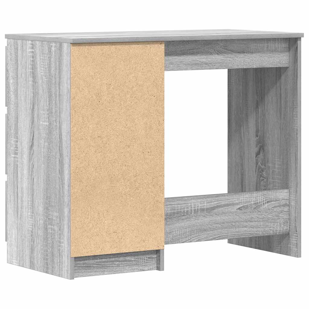 Skrivebord grå sonoma 90x45x76 cm konstruert tre vidaXL