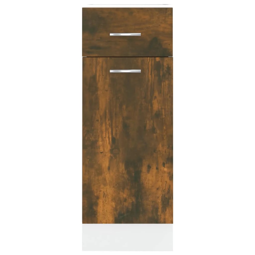 Underskap med skuff Lyon røkt eik 30x46x81,5 cm konstruert tre