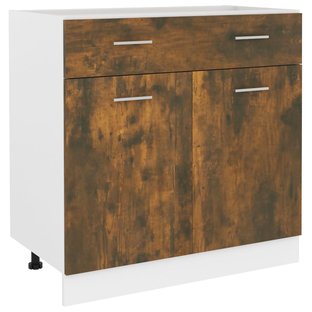Underskap med skuff Lyon røkt eik 80x46x81,5 cm konstruert tre