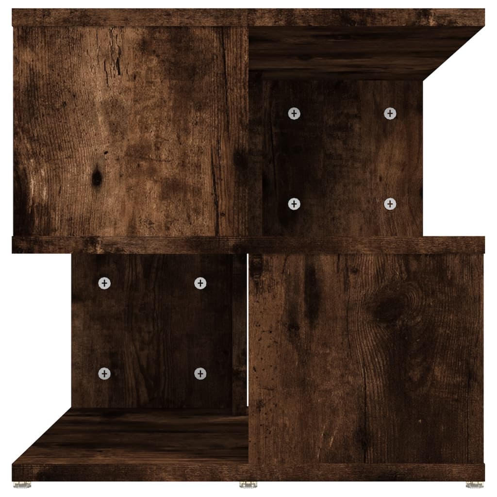 Sidebord røkt eik 40x40x40 cm konstruert tre