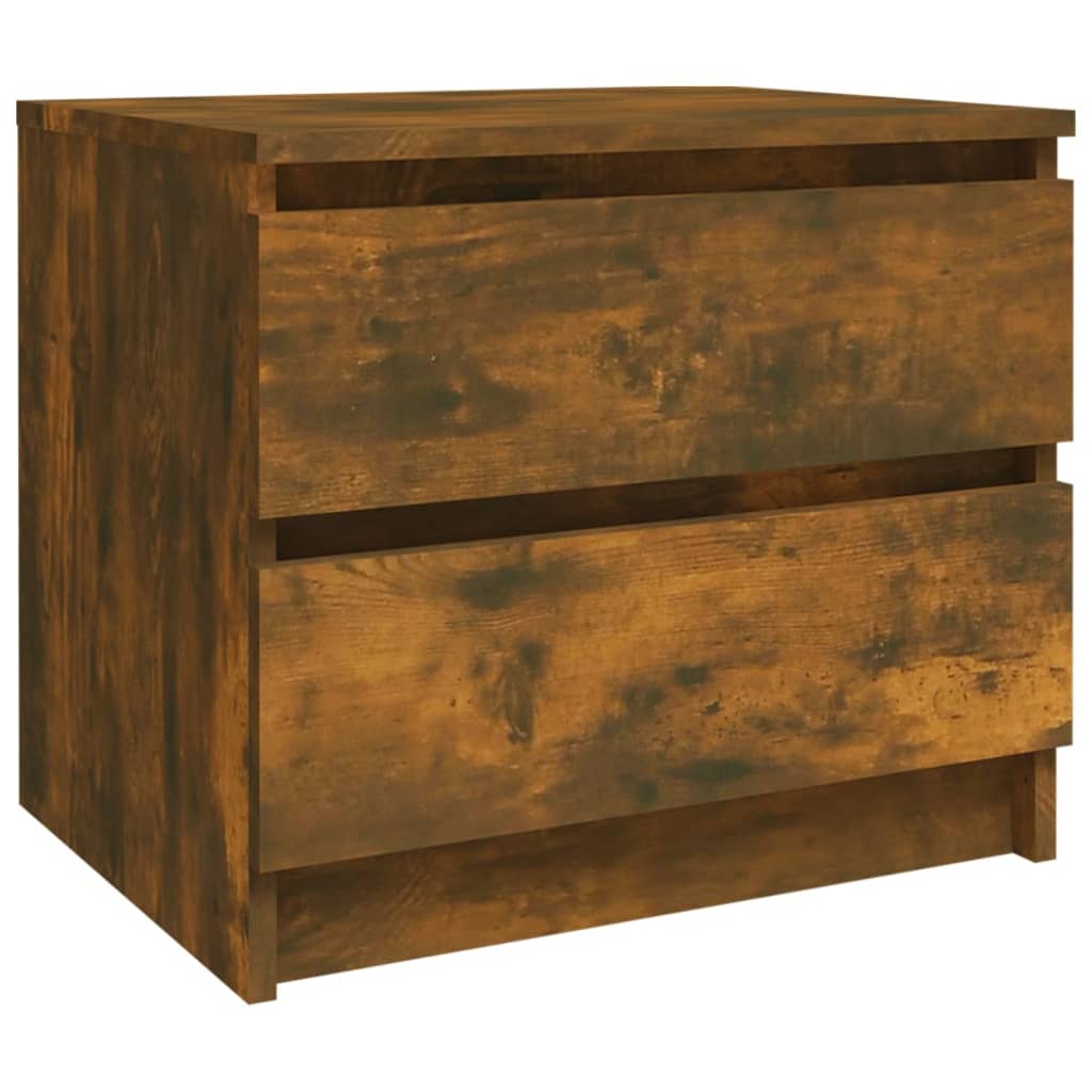 Nattbord 2 stk røkt eik 50x39x43,5 cm konstruert tre