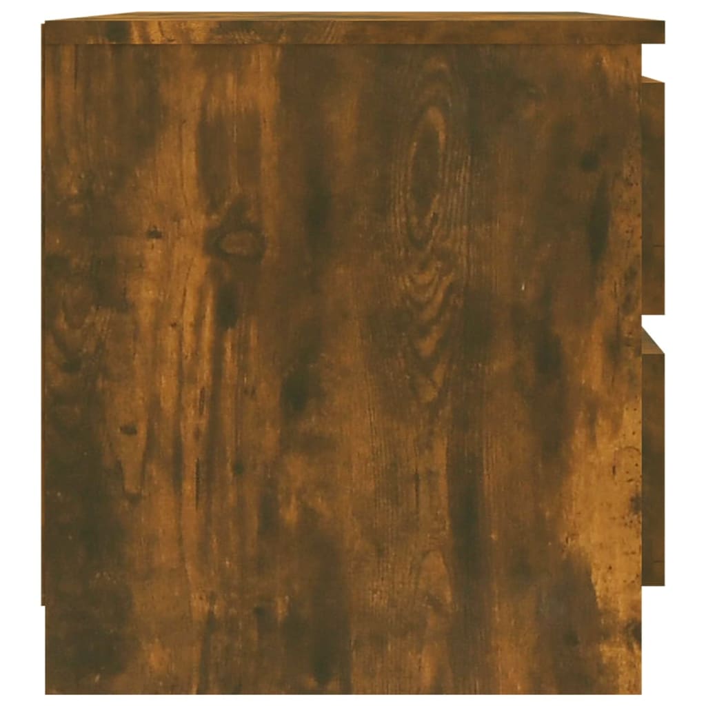 Nattbord 2 stk røkt eik 50x39x43,5 cm konstruert tre