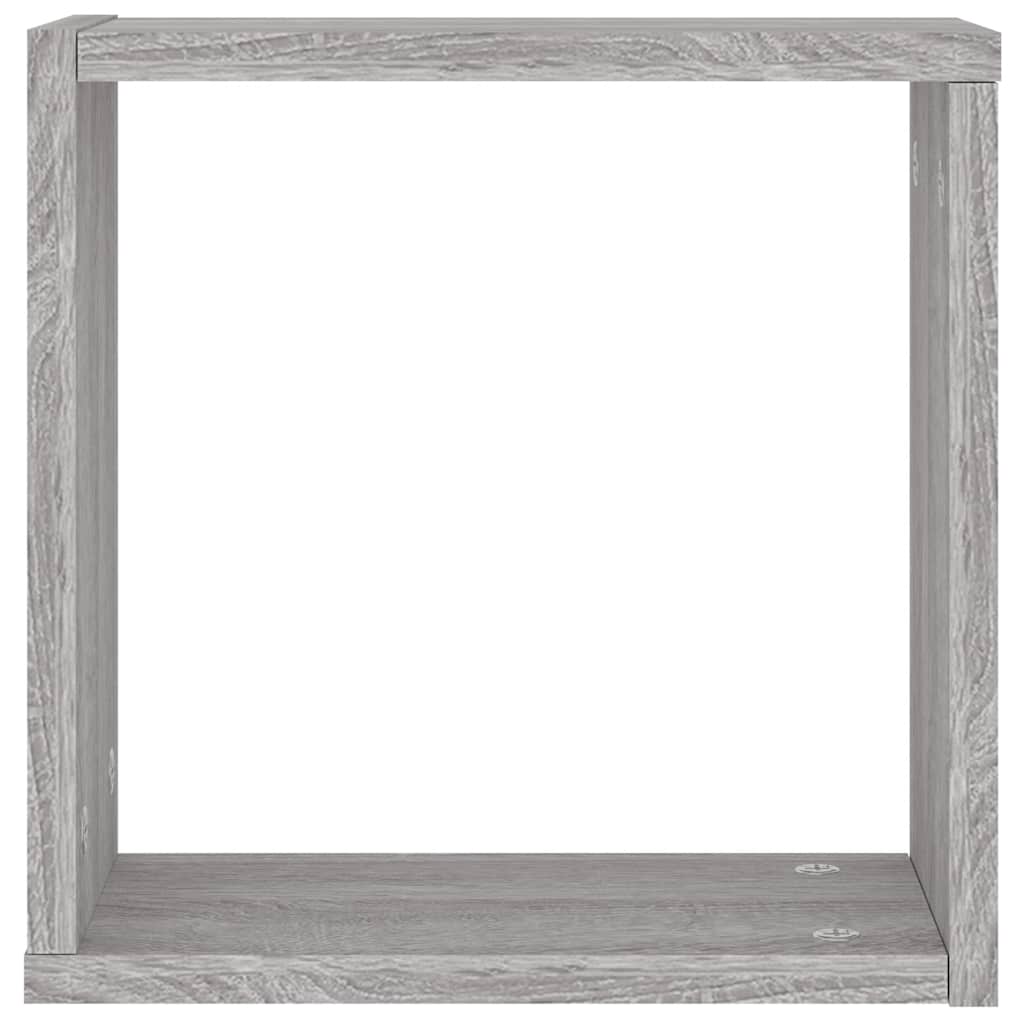 Vegghyller kubeformet 6 stk grå sonoma 30x15x30 cm