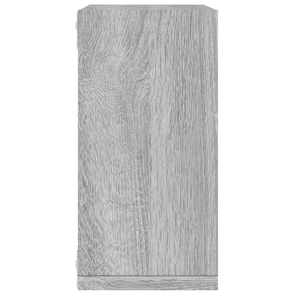 Vegghyller kubeformet 6 stk grå sonoma 30x15x30 cm