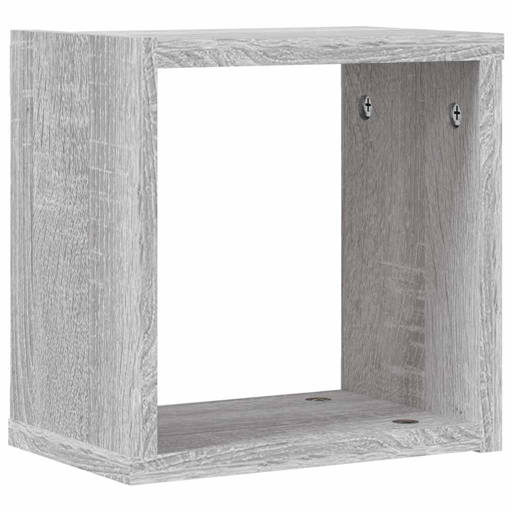 Vegghyller 4 pcs Grå Sonoma 26 x 15 x 26 cm Konstruert tre