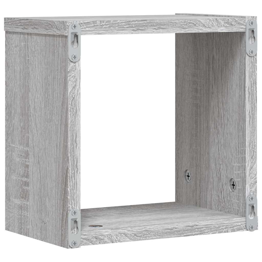 Vegghyller 4 pcs Grå Sonoma 26 x 15 x 26 cm Konstruert tre