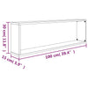 Vegghyller kube 2 stk røkt eik 100x15x30 cm konstruert tre