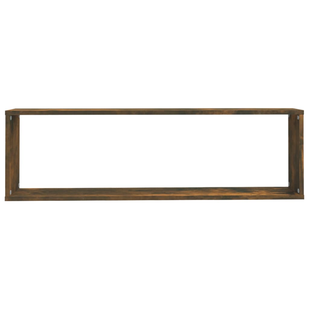 Vegghyller kube 4 stk røkt eik 100x15x30 cm konstruert tre