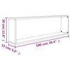 Vegghyller kube 4 stk røkt eik 100x15x30 cm konstruert tre