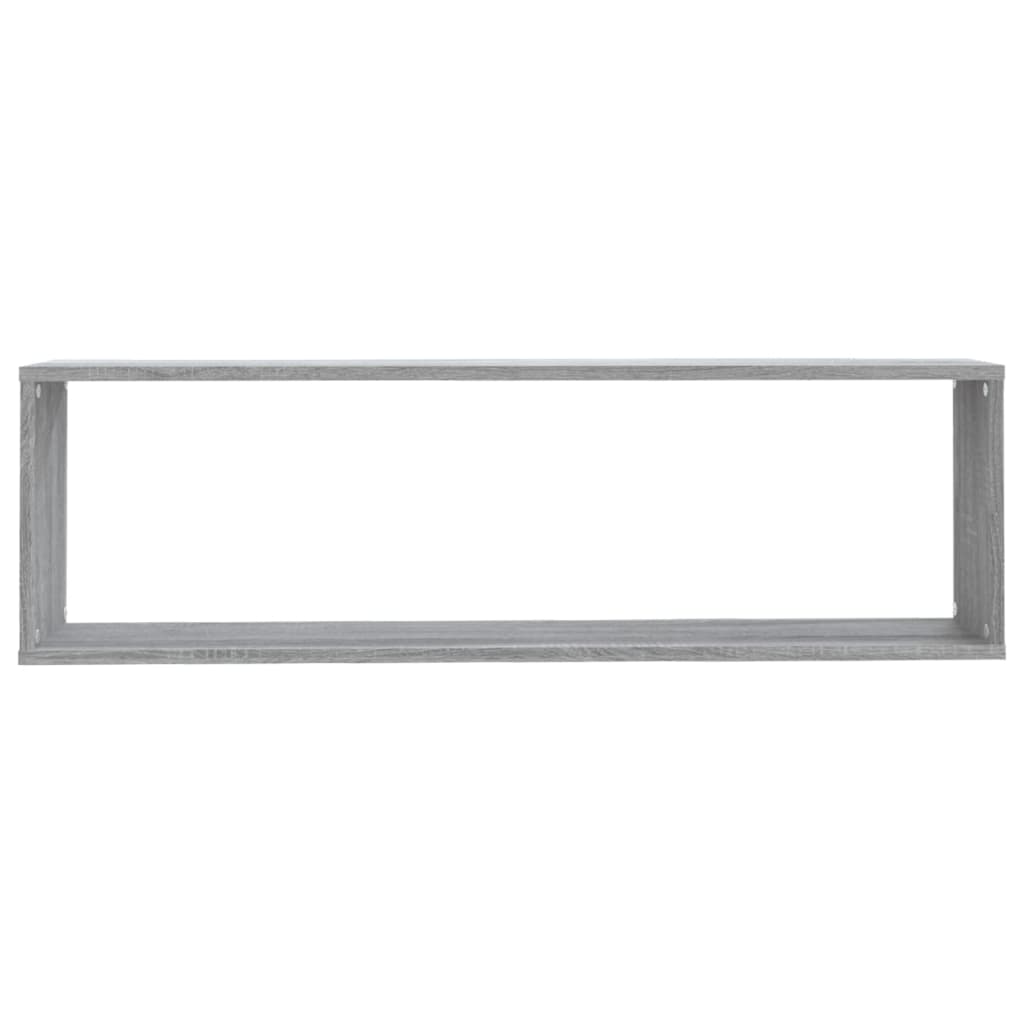 Vegghyller kube 2 stk grå sonoma 100x15x30 cm konstruert tre